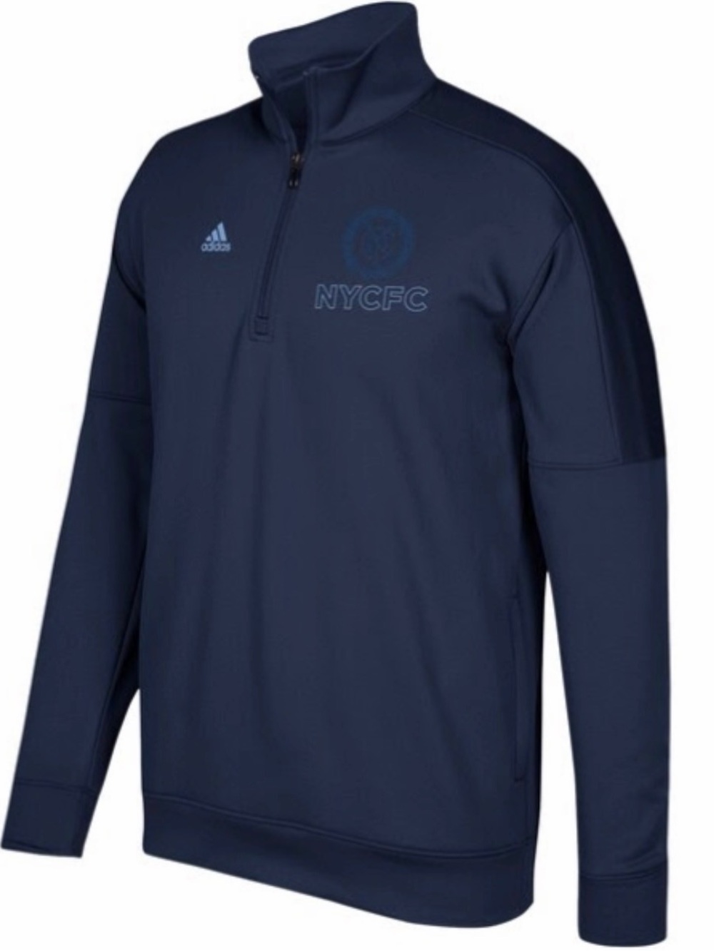adidas Navy NYCFC Zip-Up Sweater